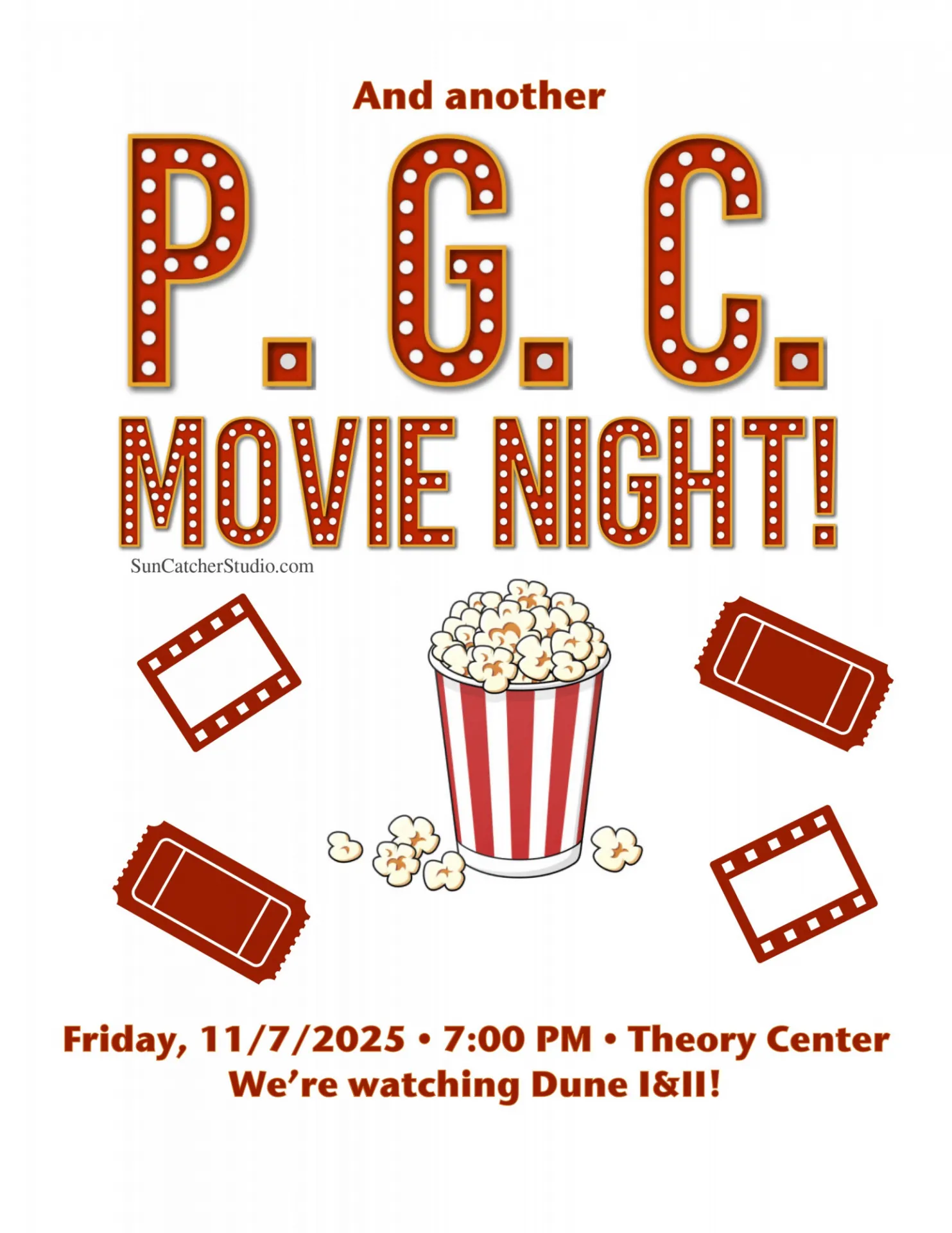 Poster advertising event.