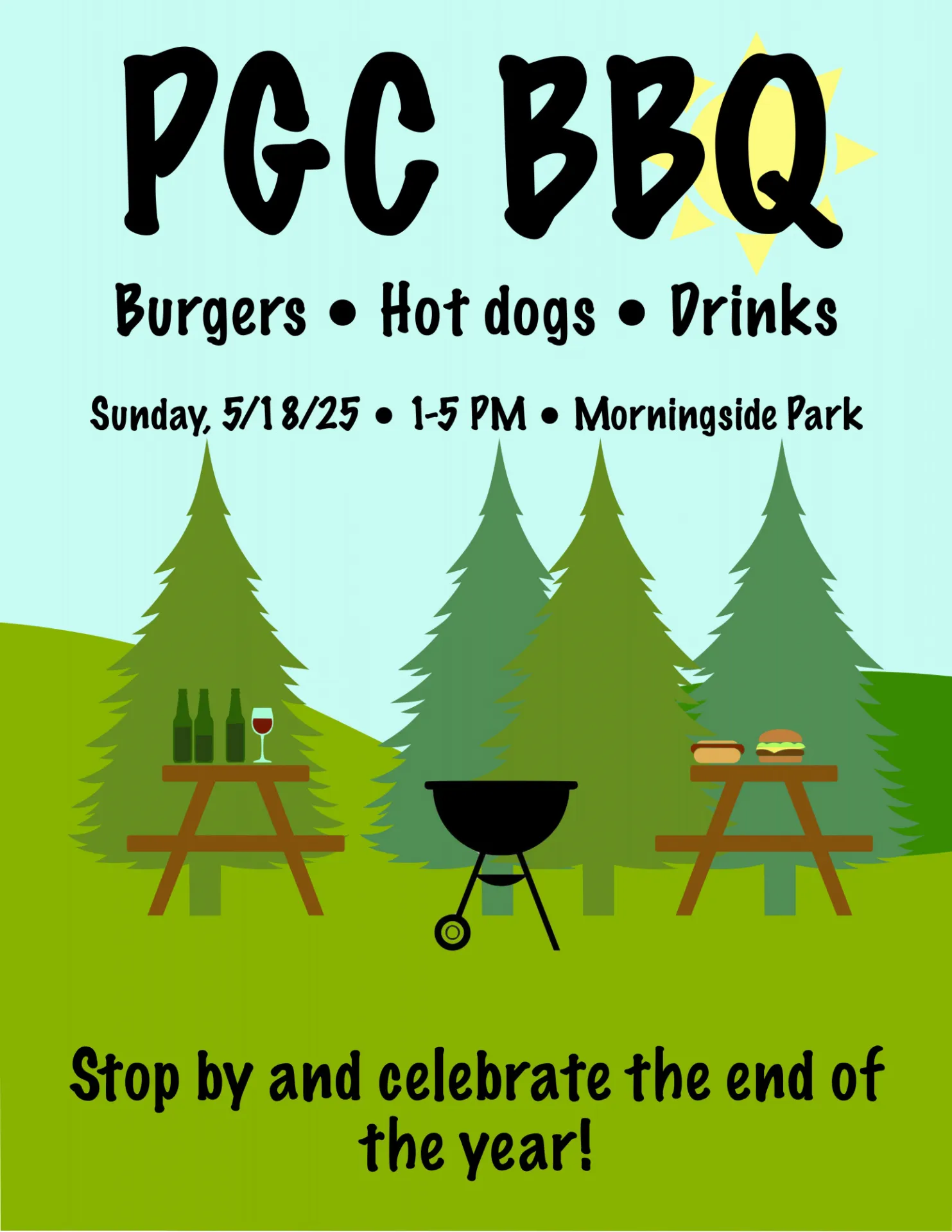 Poster advertising PGC BBQ